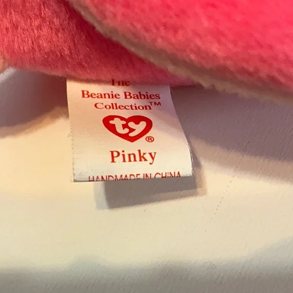 TY Beanie Babies PINKY NWT Pink Flamingo 1995 DOB February 13, 1995 - Picture 10 of 11